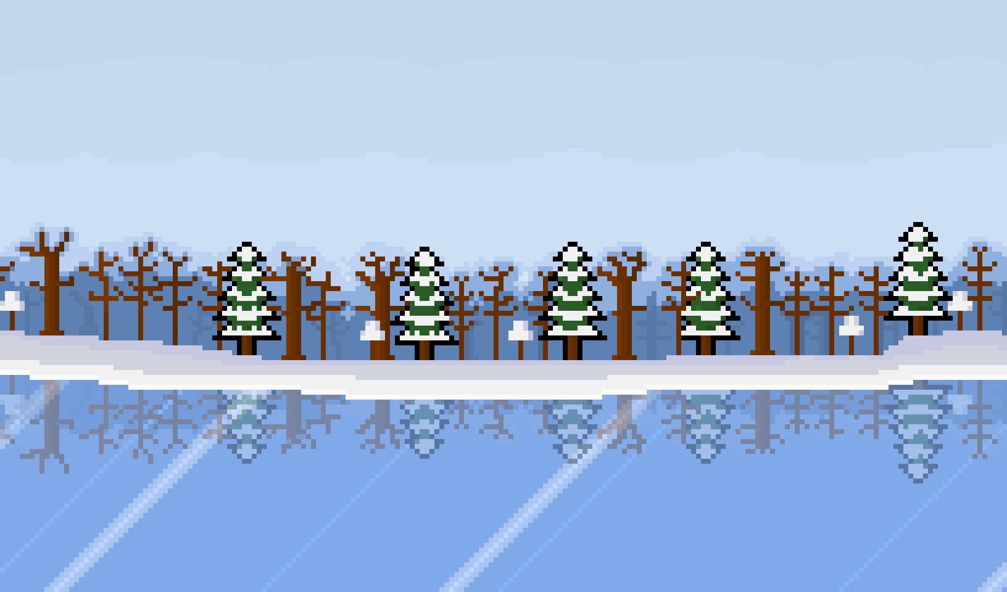 Pixelate Winter Day horizontal